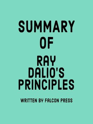 cover image of Summary of Ray Dalio's Principles